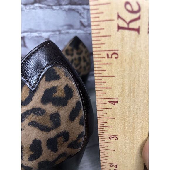 Taryn Rose Leopard Print Brown Bow Peep Toe Heels Shoes Women Sz 9M US/38.5EU - Picture 16 of 16